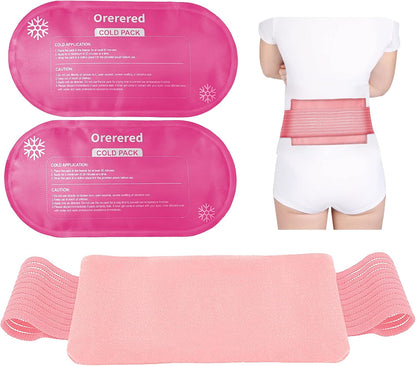 Ice Packs for Injuries Reusable Knee Gel Ice Pack Wrap for Swelling Black