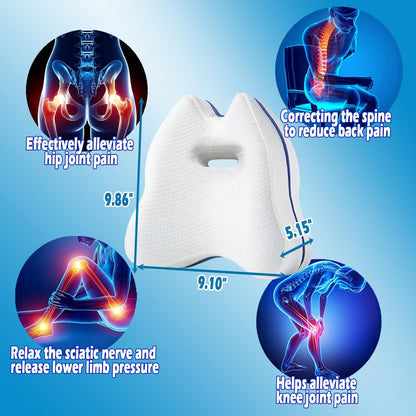 Tiwwie Knee Pillow Leg Pillow for Side Sleepers Foam Support Pillow for Sleeping for Back Pain,Memory Foam Cushion Pregnancy Pillow Leg Positioner Pillows for Side Sleeping
