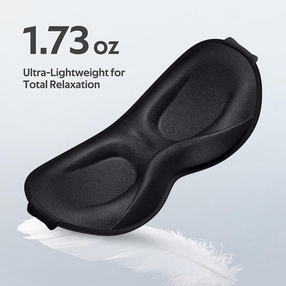 Vynix® Sleep Mask for Men Women - 100% Blackout Eye Masks for Sleep - 3D Soft Sleeping Mask for Side Sleepers - Zero Pressure Lash Extensions Eye Cover Shade for Airplane Travel Essentials, Black