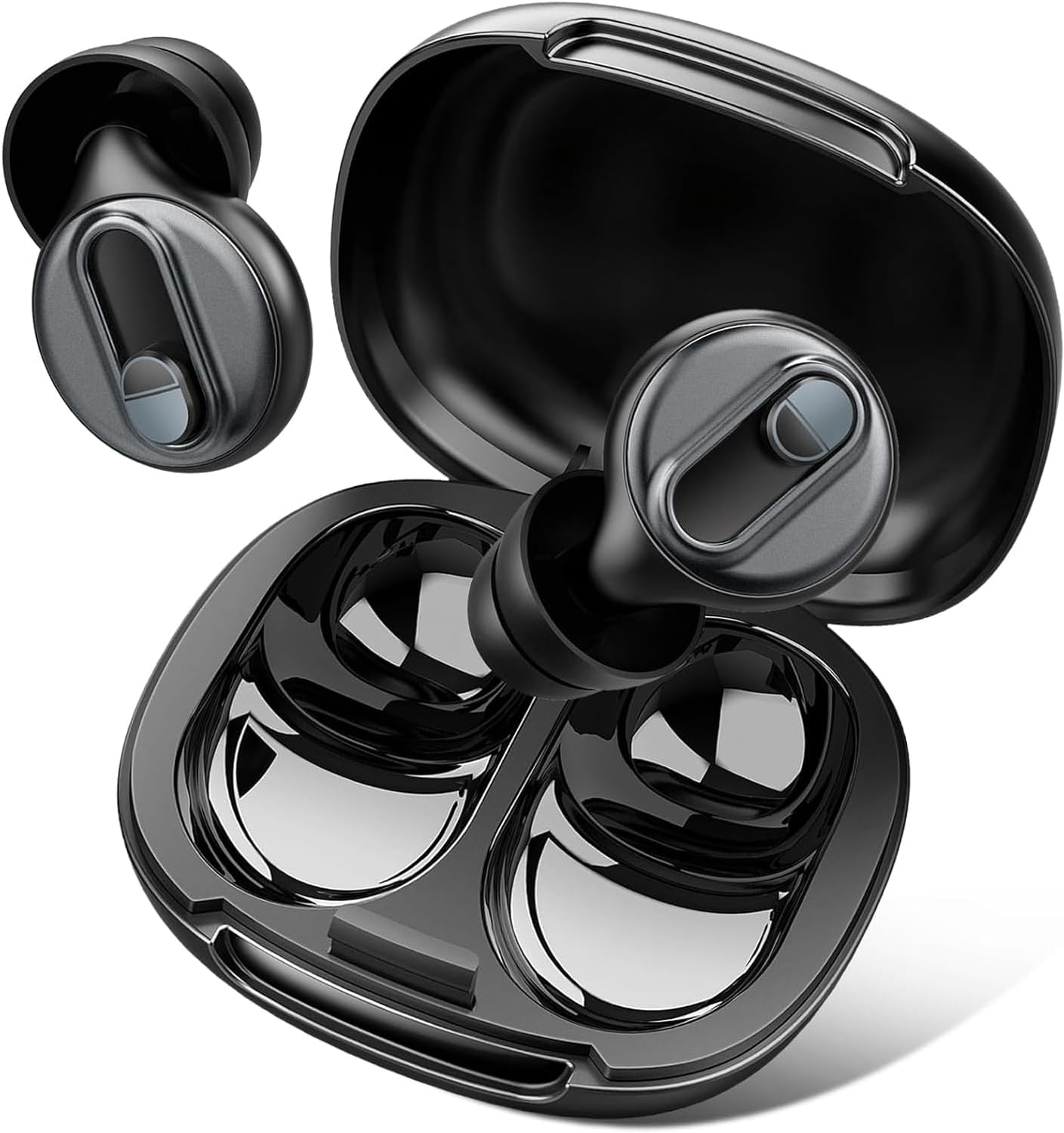 Adjustable Ear Plugs-2, 17-35dB Noise Reduction Hearing Protection EarPlugs, Reusable Silicone Earplug for Sleep/Focus/Travel/Concerts, 7 Pairs of XS/S/M/L Single/Double Eartips with Magnetic Case