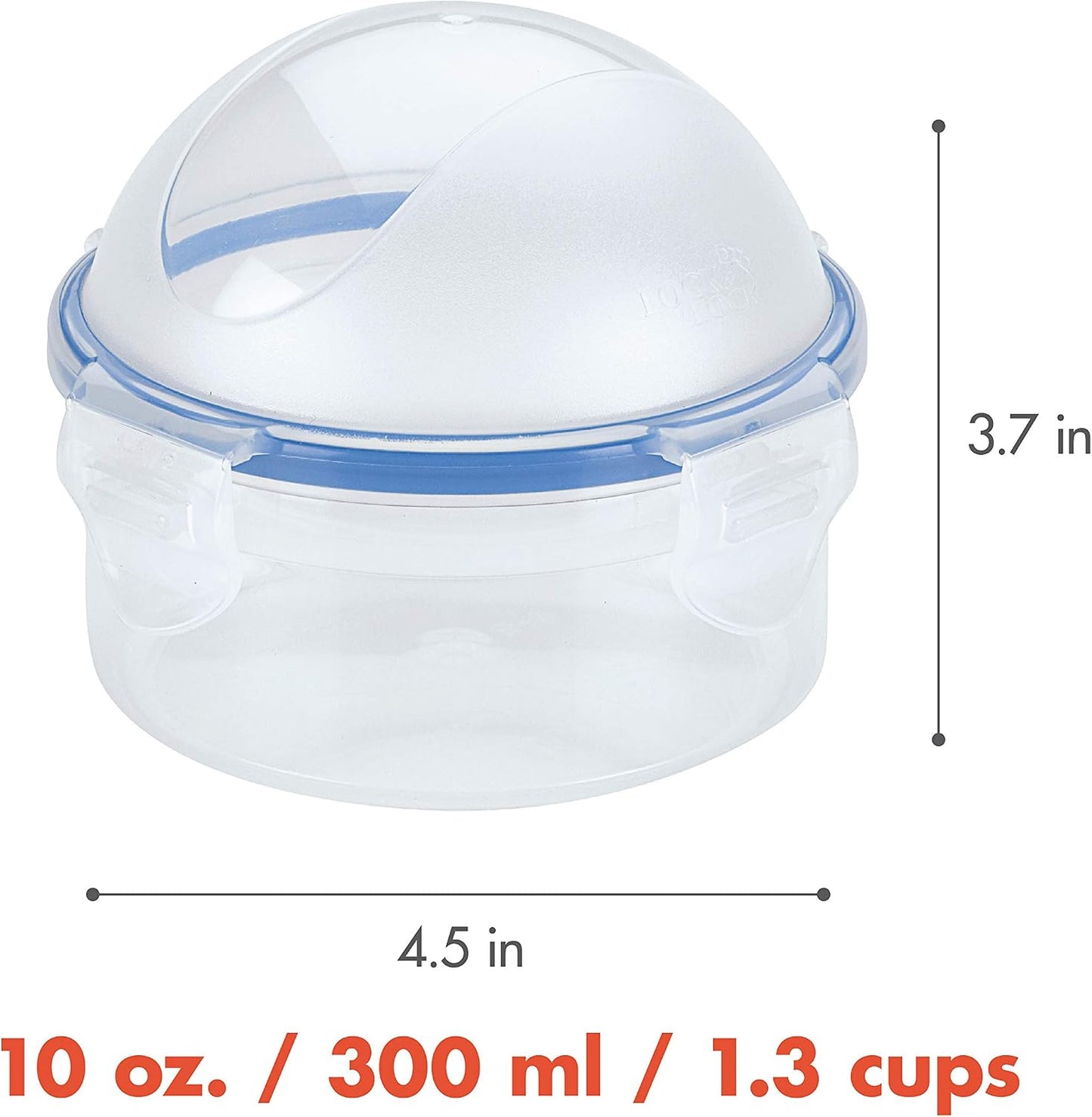 LocknLock Easy Essentials Food Storage lids/Airtight containers, BPA Free, Onion-10 oz, Clear