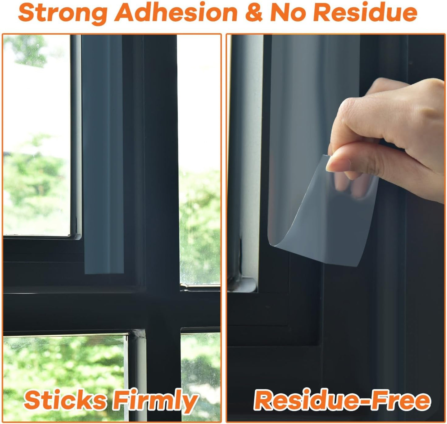YoleShy Transparent Window Weather Sealing Tape 2 Inch x 30 Yards No Residue Heavy Duty Window Insulation Tape for Doors Winter Cold Draft Proof Gap Sealing Air Conditioner Window Seal