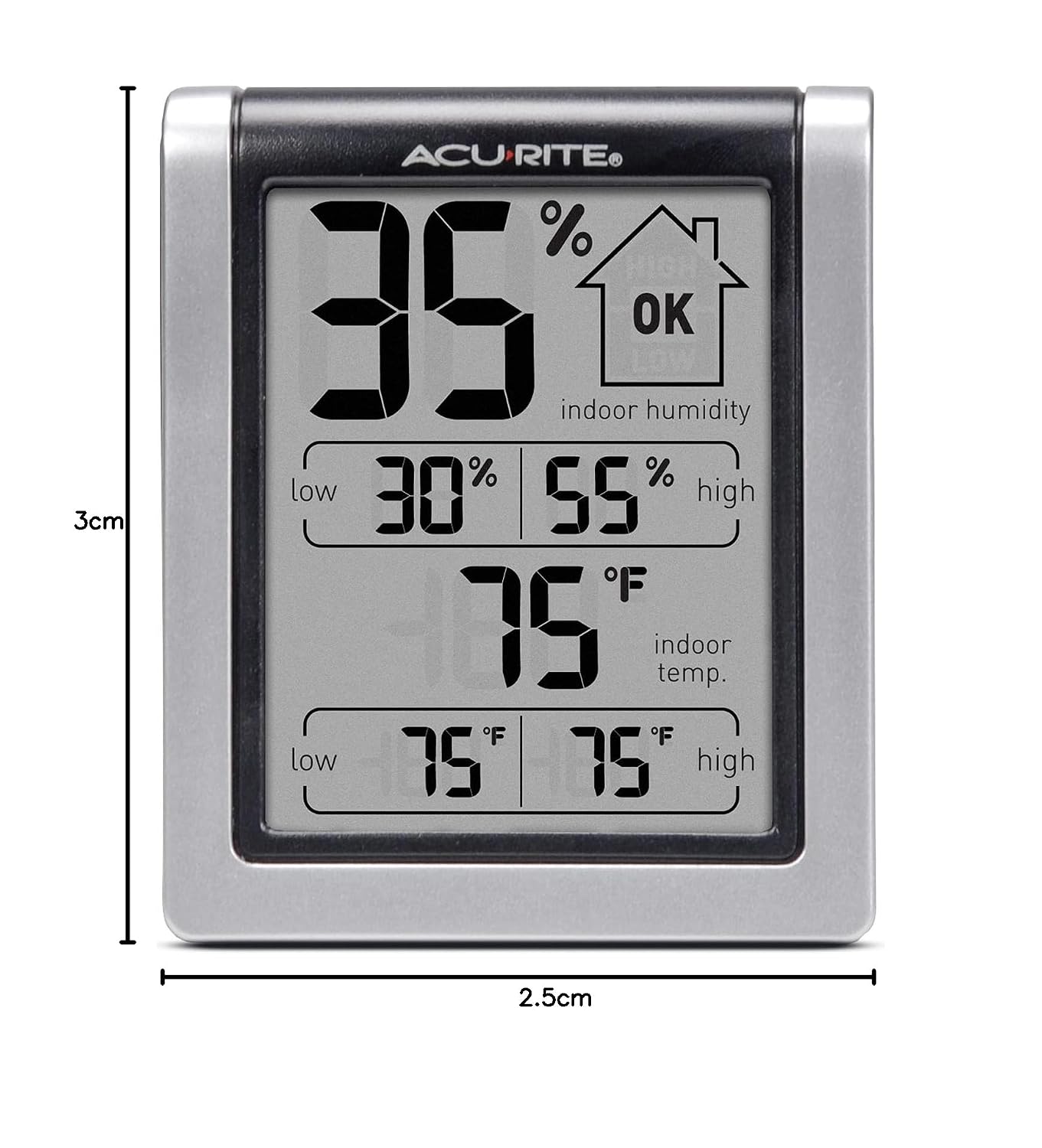 AcuRite Digital Indoor Thermometer and Hygrometer, Classic