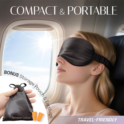 OLESILK 100% Mulberry Silk Sleep Mask for Women - Zero-Pressure Blackout