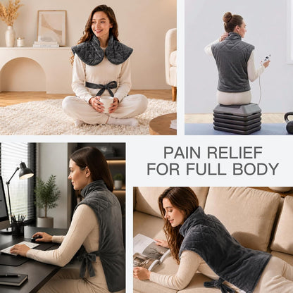 Weighted Heating Pad for Neck, Shoulder & Back Pain Relief FSA Eligible HSA