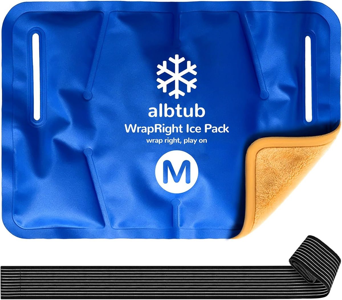 Hands-Free Ice Pack for Injuries Reusable, 10"×16" Flexible Cold Therapy