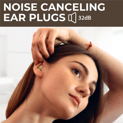 Peace&Quiet PQ Wax Ear Plugs for Sleeping, Swimming - 15 Soft Noise Cancelling Silicone Gel Wax Earplugs for Sleep and Swimmers, Ear Protection with Sound Blocking Level of 32 Db, (15-Pillows)