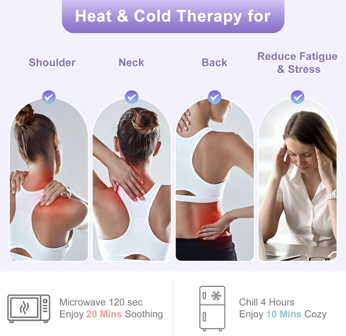 SuzziPad Neck & Shoulder Heating Pad Microwavable for Discomfort Reduction