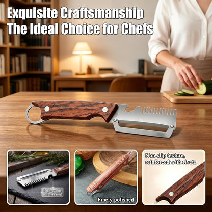 Vegetable Peeler - Multifunctional Vegetable Peeler With Wooden Handle