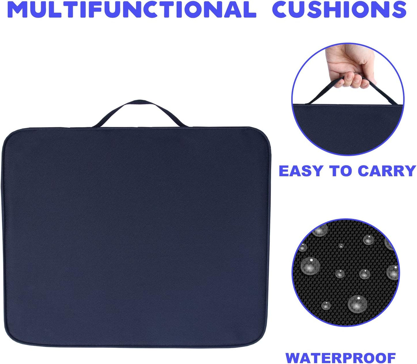Indoor&Outdoor Chair Cushions, Stadium Seat Cushions for Bleachers, Boat Canoe Kayak Seat, Best for Camping, Bleachers, Sports Events