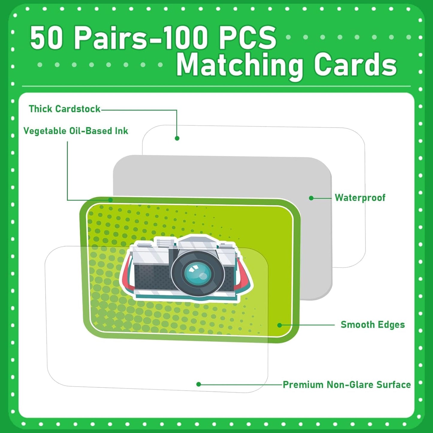 gisgfim 100 PCS Memory Matching Game Famous Paintings Concentration Memory Card for Adults Learning Educational Game A Fun & Fast Artworks Theme Matching Games