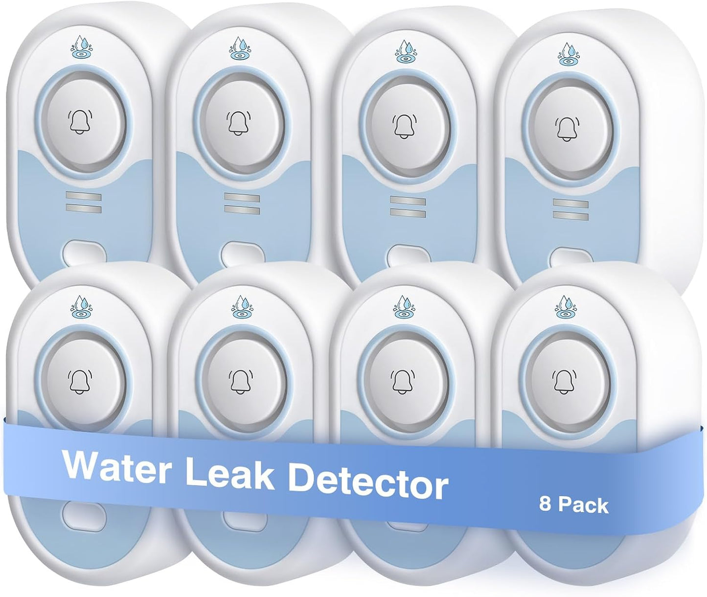 Water Leak Detector 3 Pack, 5-Year Battery Life, Water Alarm with Low Battery Warning, 100dB Loud Sound and Self-Test Function, IP66 Waterproof for Home Basement Kitchen RV(Not Support Wi-Fi)