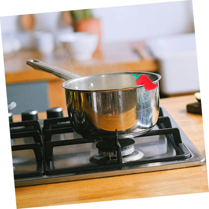 Garneck - Silicone Lid Lifter Rack Creative Pepper Shape Kitchen Spill Stopper Tool for Preventing Boil Overs for Various Pots and Pans