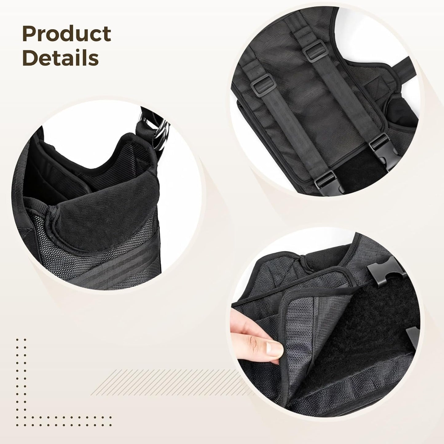 Back Stretcher for Home Use, Spine Decompression Belt for Pain Relief, Adjustable Back Stretching Belt, Back Pain Relief, Neck and Waist Posture Correction, Black M Size