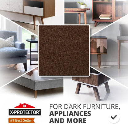 16 Heavy-Duty Felt Furniture Pads 2” 1/4” Thick X-Protector Round Felt Pads | Furniture Feet - The Best Felt Floor Protectors for Furniture to Prevent Scratches. Protect Your Hard Floor! (Beige)