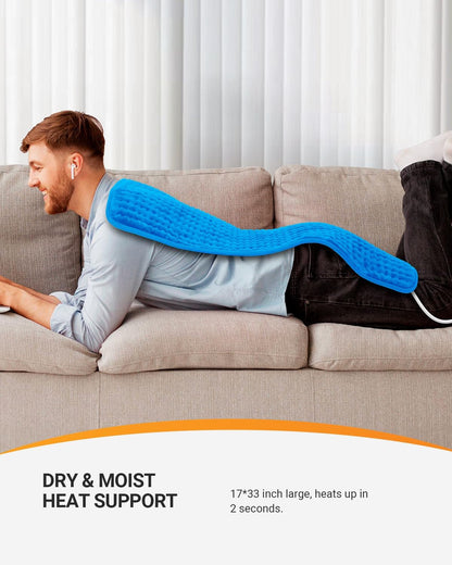 CooCoCo FSA Eligible HSA Hip Heating Pad for Hip and Sciatica Pain Relief | Heated hip brace, 6 heat levels, 4 timers, adjustable wearable fit, soft plush lining for hip, thigh, buttock and lower back