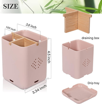 Toothbrush Holders for Bathrooms, Electric Toothbrush Holder, White | Toothbrush and Toothpaste Organizer for Bathroom Countertop, 3 Slot Vanity Storage
