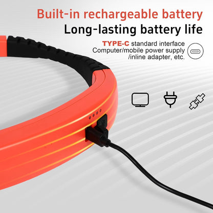 Neck Reading Light LED Brightness Rechargeable 10-80Hrs Bendable Book Lamp for Reading in Bed Knitting Camping Repairing Reading Lovers Gifts Black