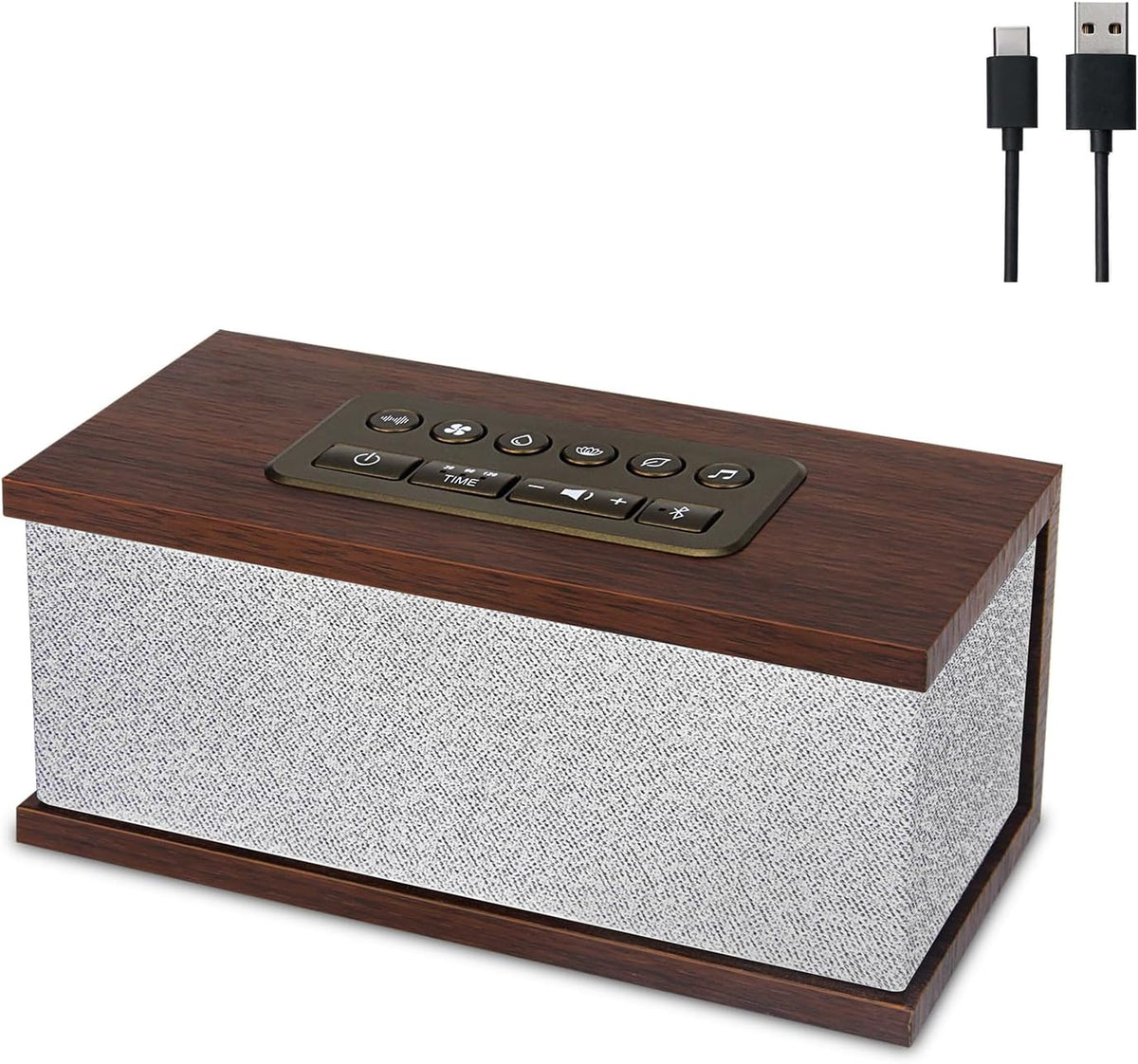 Sound Machine White Noise Machine with 70 Natural Soothing Sounds Sleeping Timer Memory Function 30 Volume Levels Brown Noise Sleep Sounds Machine Powered by USB for Baby Kids Adults,Black