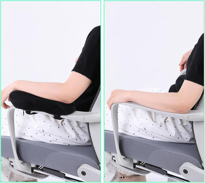 2 pcs Ergonomic Office Chair Arm Pads, Memory Foam Armrest Pads for Office Chair Gaming Chair Arm Rest Covers for Desk Chair, Armrest Cushions for Elbow Pressure Relief