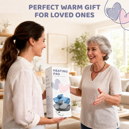 Heating Pad for Neck and Shoulders and Back, Weighted Electric Heat Pads | Heating Pad for Period Cramps with 6 Heating & 4 Timer Setting, Soft Comfort Fabric, Christmas Birthday Gifts for Women Men