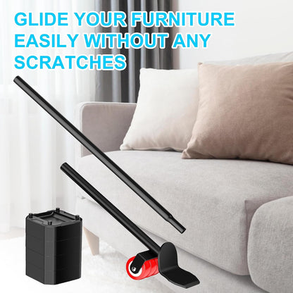 LOYAL TIGER Heavy Furniture Lifter Tool Set with 4 Raise Blocks,Red | Heavy Duty Furniture Lifter Tool for Moving Sofas, Refrigerator & Appliances Quickly. 800 Lbs Load Capacity.