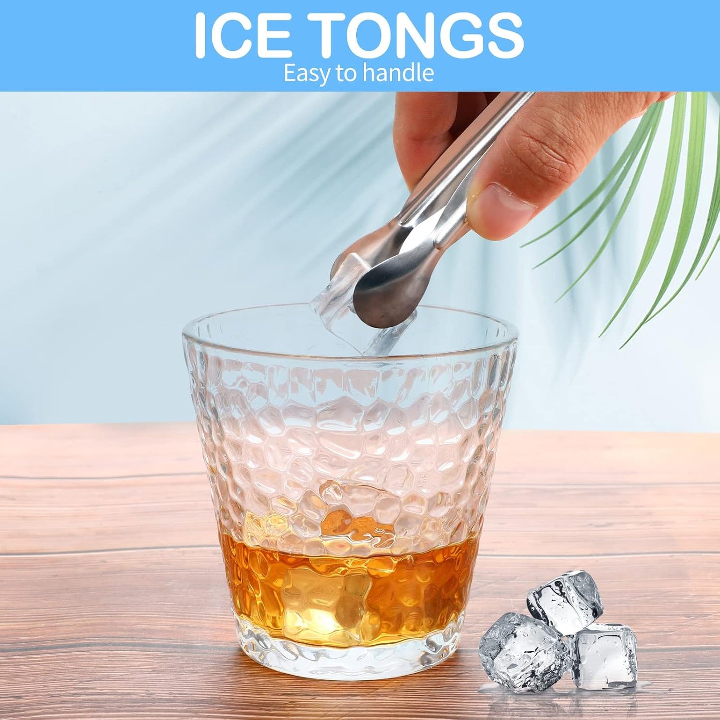 6PCS Ice Tongs Mini Sugar Tongs 4.25Inch Stainless Steel Kitchen Utensils Set,Small Serving Tong and Tiny Kitchen Tong for Appetizers,Tea Party, Coffee Bar, Desserts by Sunenlyst (Silver)