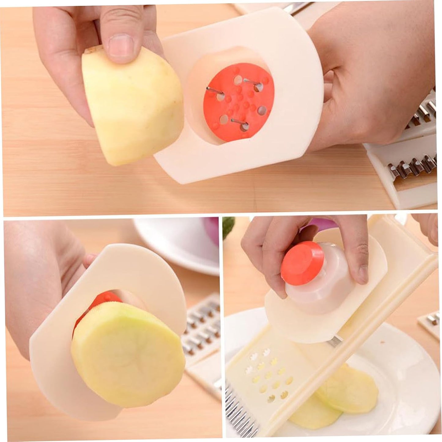 2Pcs Finger Guards for Cutting, Anti-Cut Onion Slicer Holder with Non-Slip Grip for Vegetable Grater, Kitchen Adjustable Safe Chopping Artifact