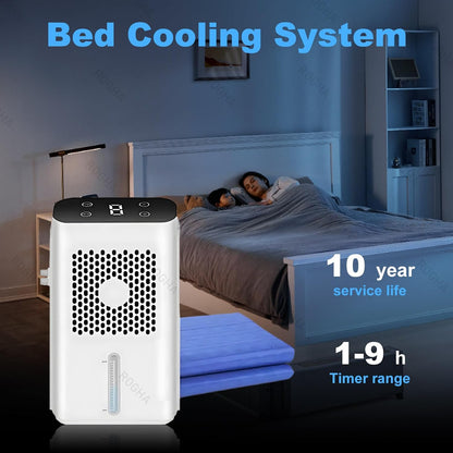 Home Water-Cooled Bed System,12V Cooling Bed System with LCD Display&Air Purification Function,for Hot Sleeper and Night Sweat