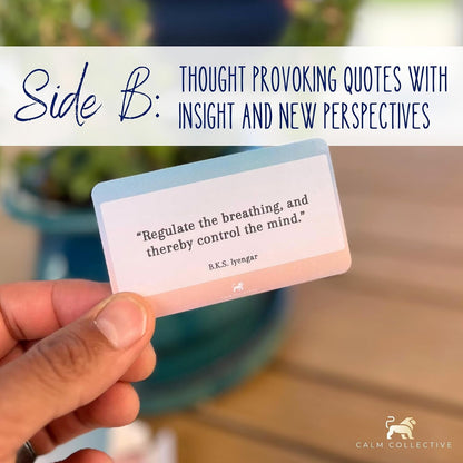Calm Collective 52 Breathwork Cards - Vagus Nerve Breathing Exercises for Anxiety Relief, Emotional Regulation, & Cortisol Manager - Biohack Mental Health & Relaxation Gift (Travel Size)