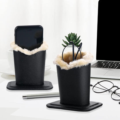 Plush Lined Eyeglasses Holder,Glasses Storage Organizer for Desk, Nightstand, Office,Eyewear Display Case,2 Packs