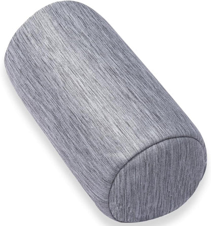 1 MIDDLE ONE Round Cylinder Bolster Pillow with Removable Cooling Cover, Tube Roll Cervical Pillow for Head, Neck, Back and Legs Support, 13"x 6", Grey