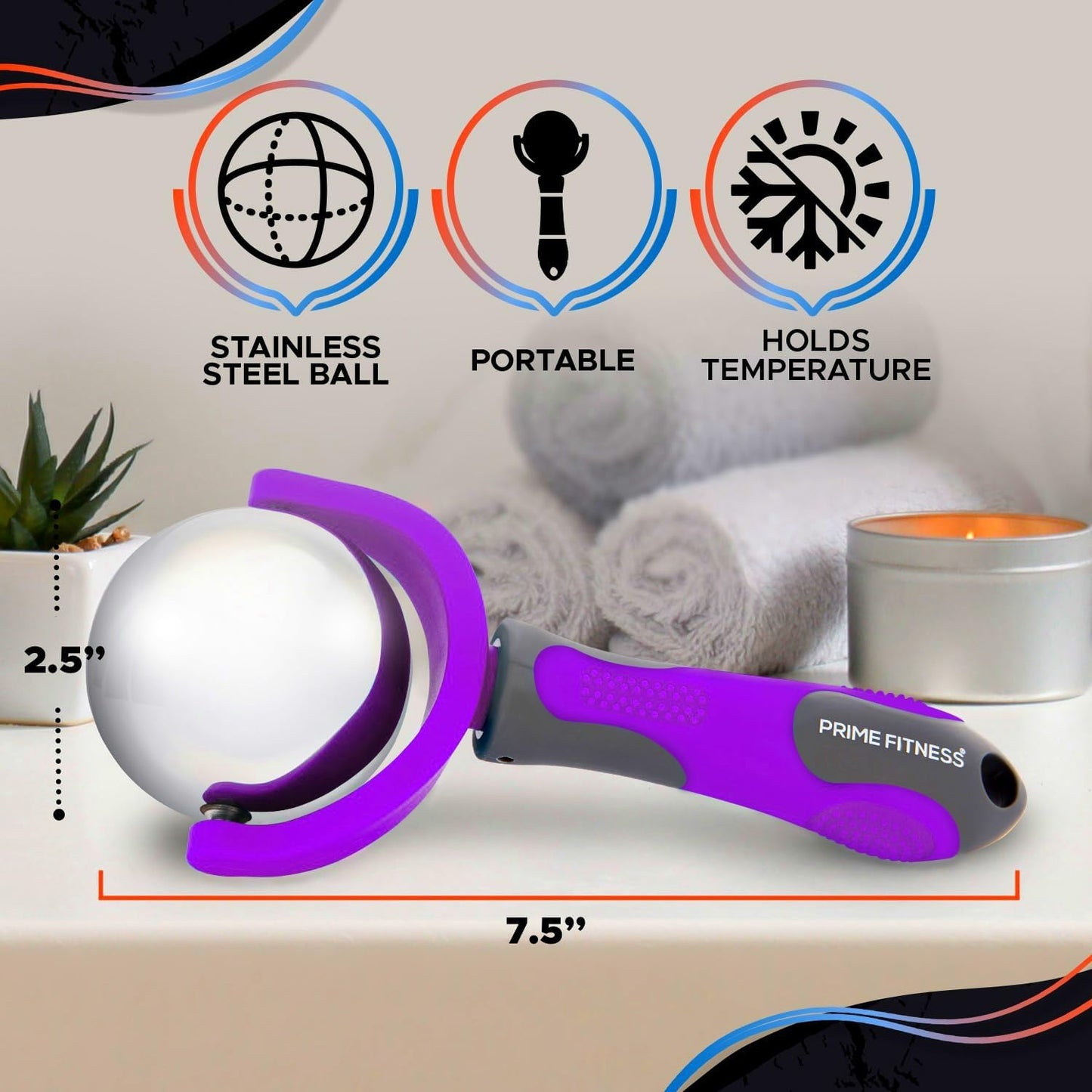 Cold Massage Roller Ball | Cold Therapy | Ice Roller Ball with Handle | cryo Stick | Relieve Muscle Pain (Green)