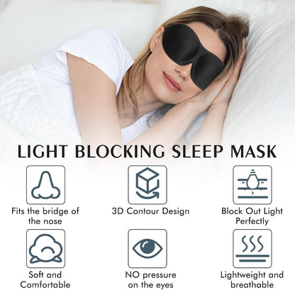 Bonuci 20 Pack Sleep Mask Blackout 3D Eye Mask for Ultralight Sleeping Night Blindfold Eye Covers with Adjustable Strap for Men Women Travel Gift Back and Side Sleeper (Dark Purple)