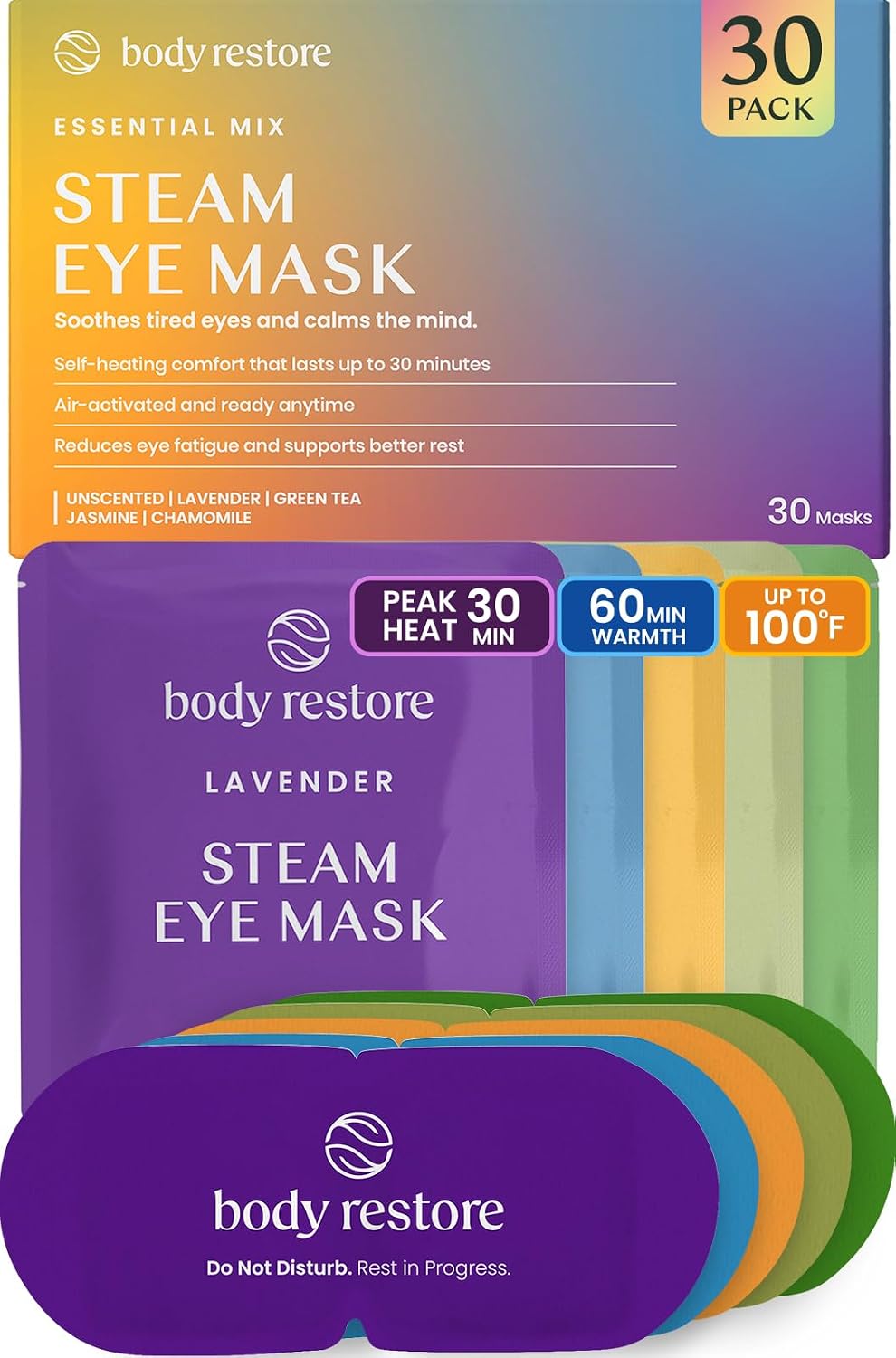 Body Restore Heated Eye Mask Warm Compress for Dry Eyes - Variety