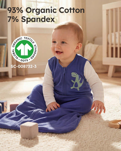Yoofoss Baby Sleep Sack 0-6 Months Wearable Blanket for Babies 100% Organic Cotton 2-Way Zipper TOG 0.5 Toddler Sleeping Sack 3 Pack, Sleep Sacks