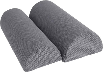 1/2 Pack Half Moon Bolster Pillow for Legs, Knees, Lower Back and Head | Lumbar Support Pillow for Bed, Sleeping | Semi Roll for Ankle and Foot Comfort - Machine Washable Cover(09,M:50x17x9cm)