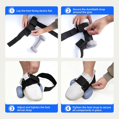 Original Dumbbell Foot Attachment Heavy Duty Durable, Practical Leg Ankle Curl Attachment Adjustable, Tbialis Raise Trainer Weight Holder Foot Strap for Weight Monkey Feet Foot Weights for Exercise