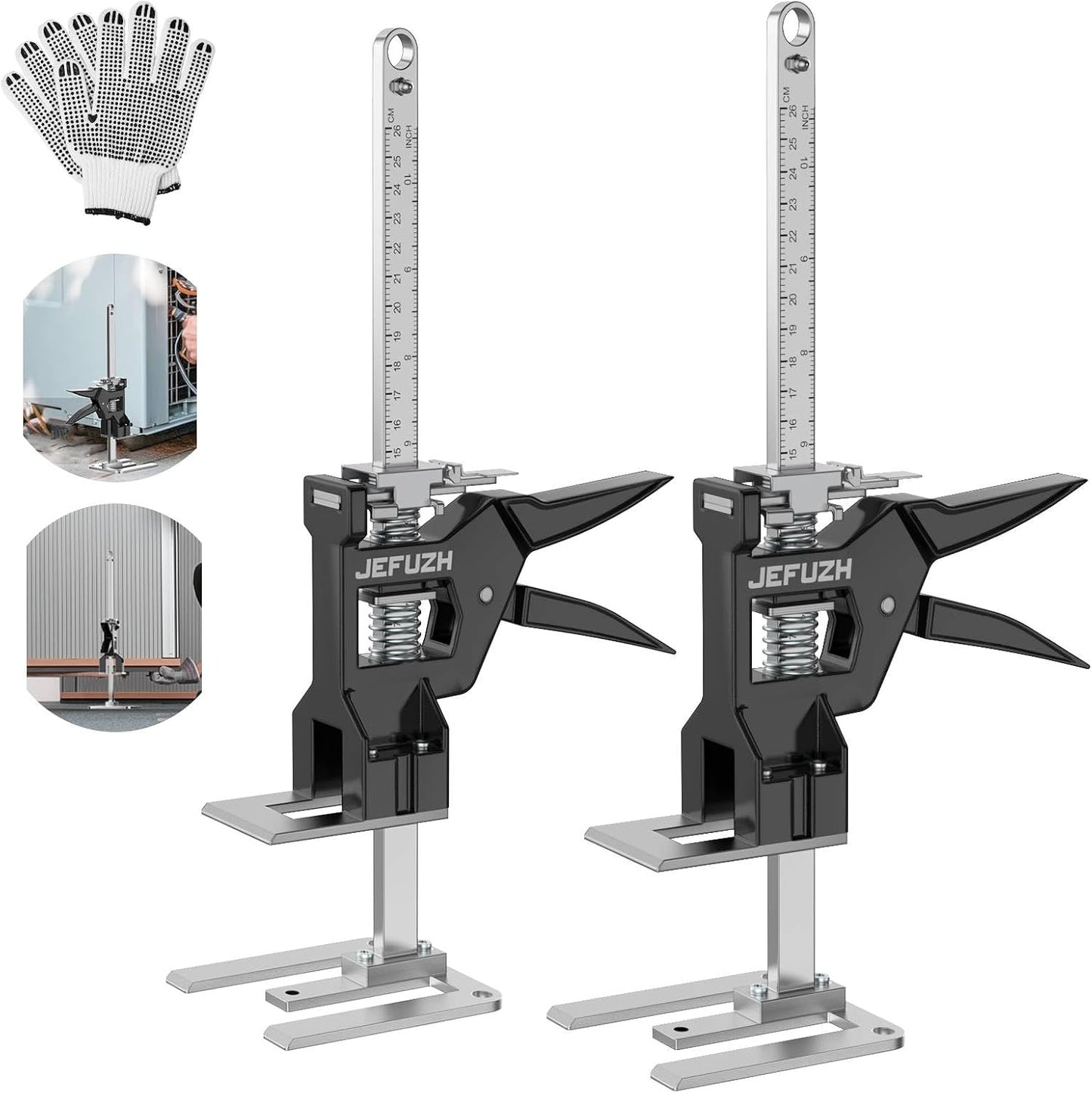 Labor Saving Arm Jack 2 Pack, Load-Bearing 440 lb Multi-Function Height Adjustment Lifting Device, Hand Furniture Lifter Tool, Furniture Jack for Lifting Door Furniture, Wall Tile Positioning