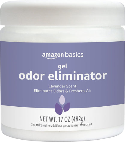 Amazon Basics Gel Odor Eliminator, Activated Charcoal, Fragrance Free, 17 Oz, 1-Pack