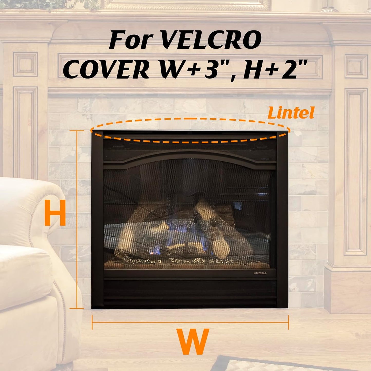 Magnetic Fireplace Draft Cover, Fireplace Blocker Blanket Stops Heat Loss, Adjustable Fireplace Draft Stopper Save Energy for Indoor Iron Frame Black 42" W x 36" H