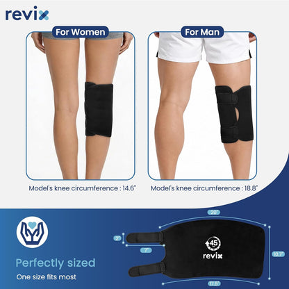 REVIX XXXL Knee Ice Pack Wrap for Meniscus & ACL, 45-Min Cold, 20"×10.7"