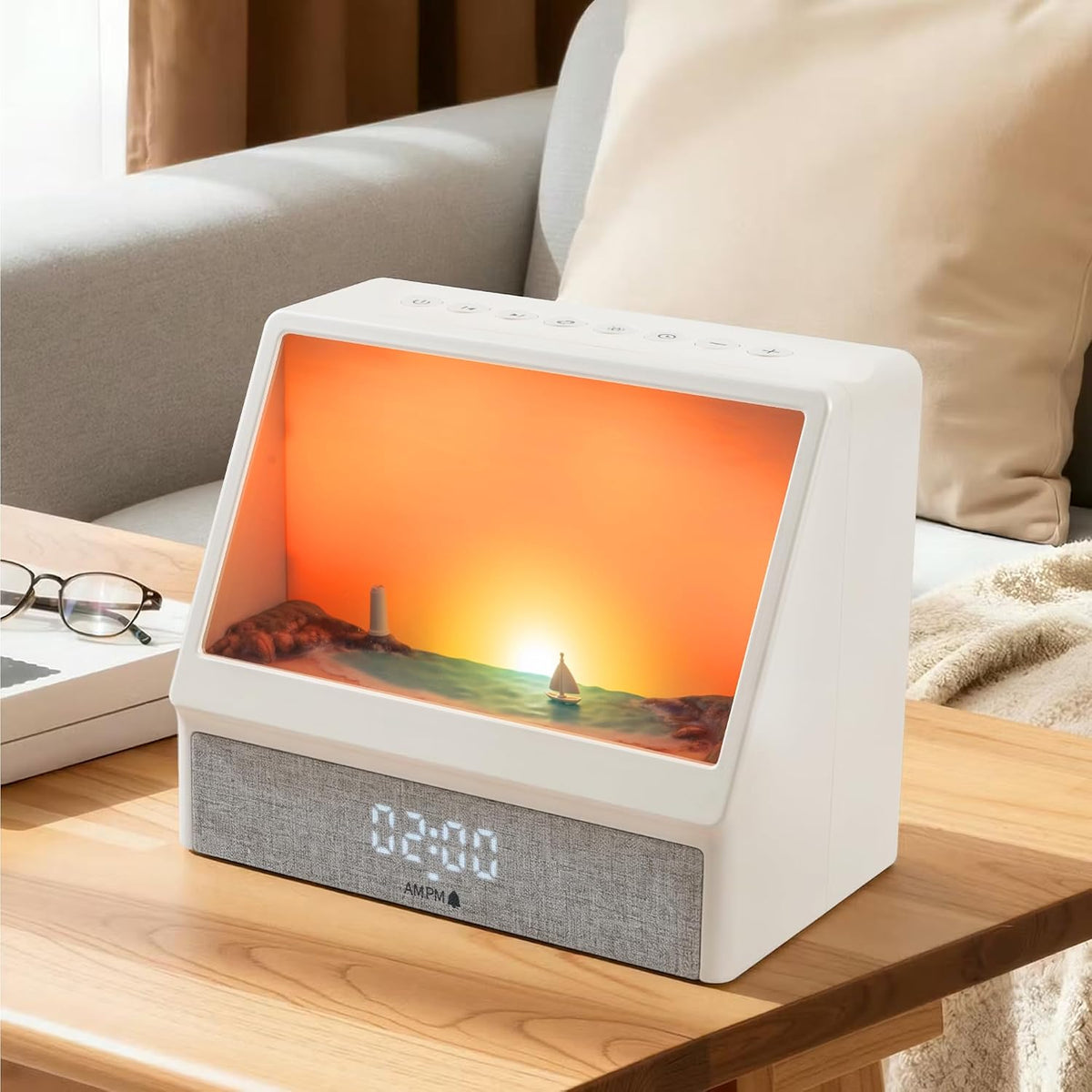 Sunset Alarm Clock，Natural Wake-Up Light White Noise Machine