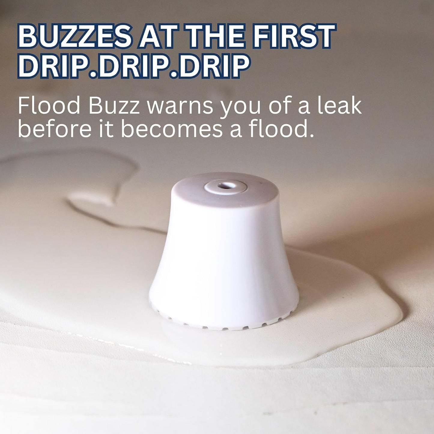 Flood Buzz Small Water Leak Detectors for Homes & Businesses - 12-Pack | No Setup Required - Patented Design - Under Sink, Toilet, Basement, RV, Water Heater, Dishwasher - Reusable Alarm