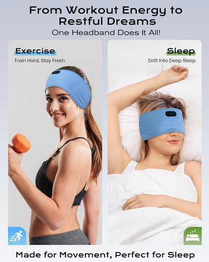 MUSICOZY Sleep Headphones Bamboo Bluetooth Headband for Side Sleepers