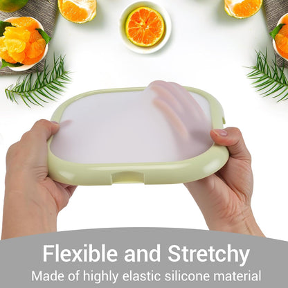 Winb Lunch Saver & Avocado Saver & Onion Storage, 8 inch Reusable Fruit, Veggie and Food Savers - Ideal for Avocados, Tomatoes, Sandwich, Garlic, Onions, and More (Macaron color)