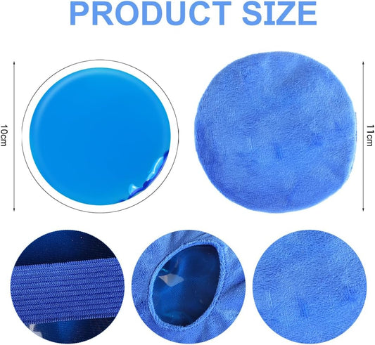 Gel Ice Pack Round Reusable Ice Packs for Injuries Hot and Cold Compress Pain Relief and Swelling Reduction 4 Pcs with 2 Covers