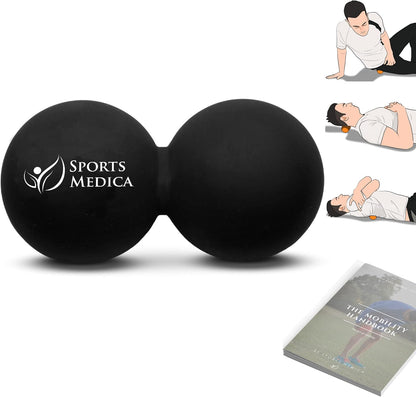Lacrosse Ball for Myofascial Release, Trigger Point Massage Therapy | Best For Neck & Shoulder Pain, Video Series & eHandbook Included