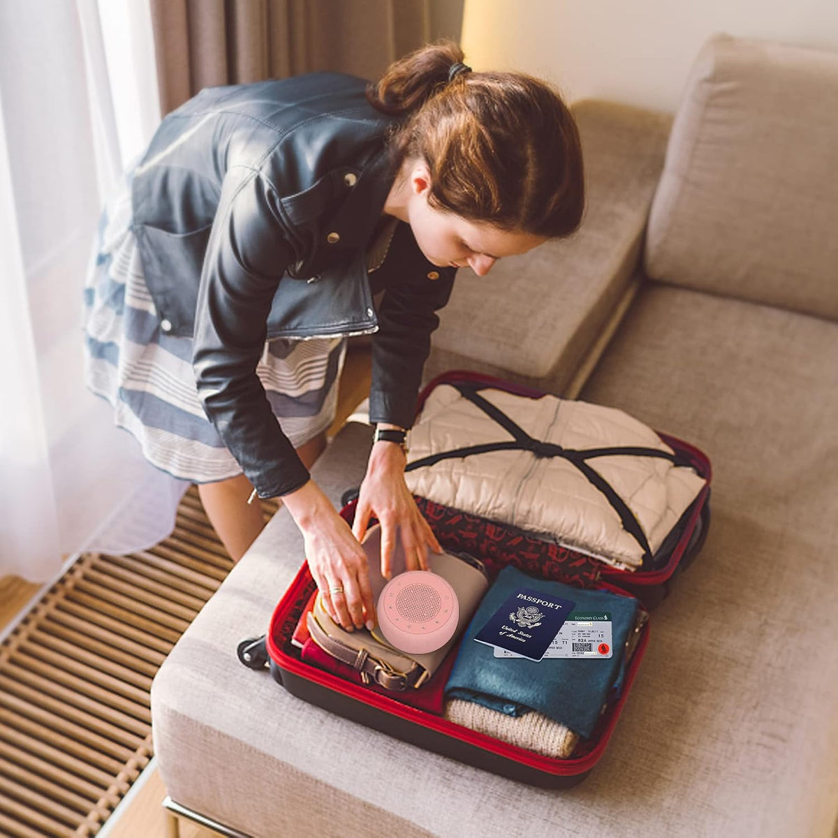 Buffbee Pro 2nd Gen| Sound Machine, Alarm Clock with Bluetooth Speaker