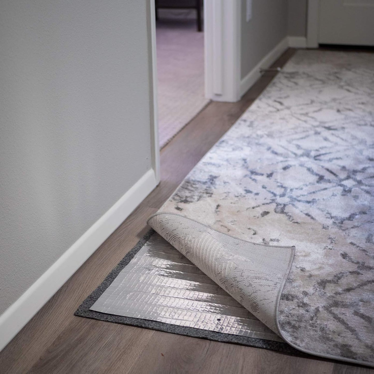 Portable Heated Floor Mat, Small (22x34 inches) Fits under a 2' x 3' Rug, Foot Warmer Under-Rug Pad for Heated Rug, Electric Radiant Floor Heater for Area Rugs